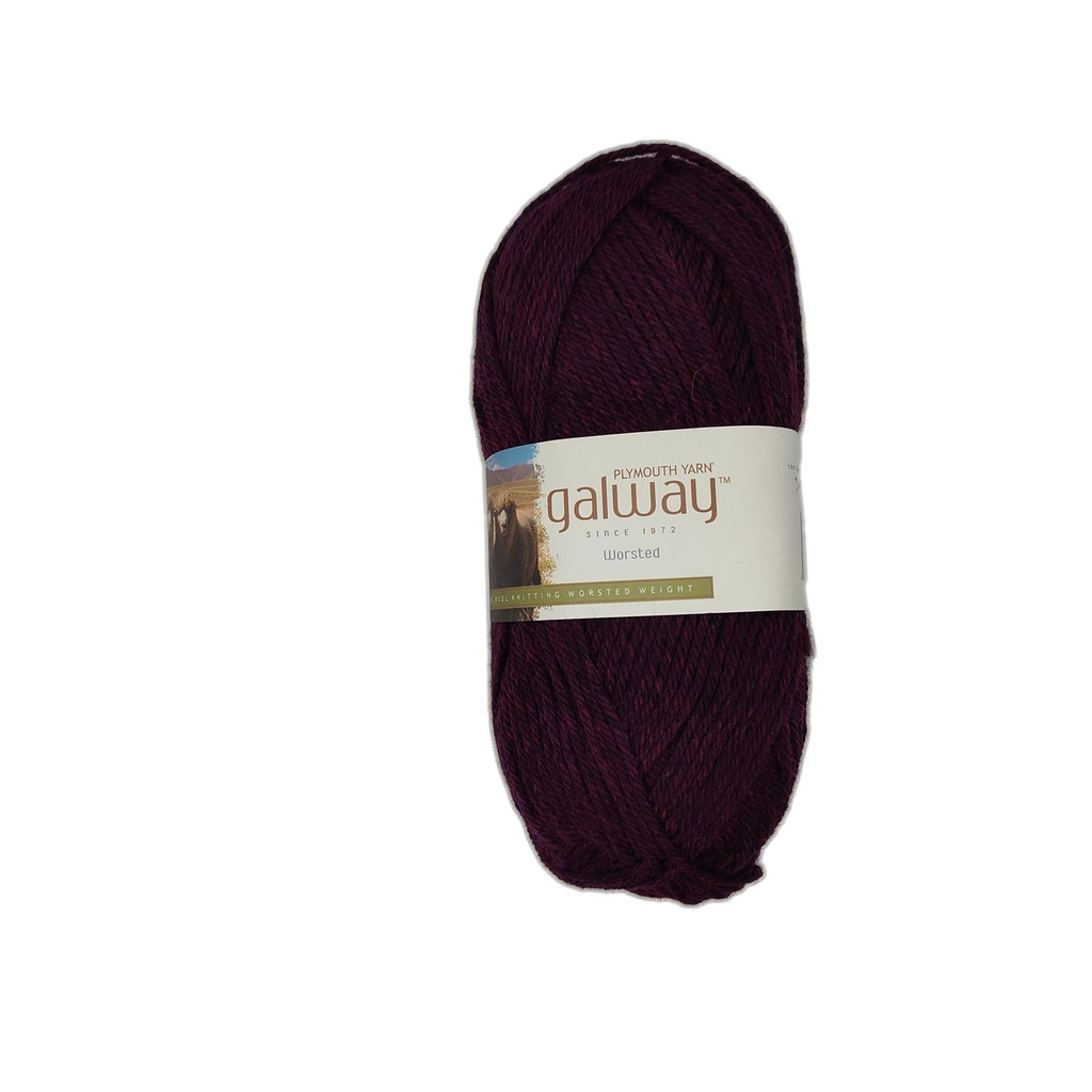Plymouth Galway Worsted Red Wine Heather 0758
