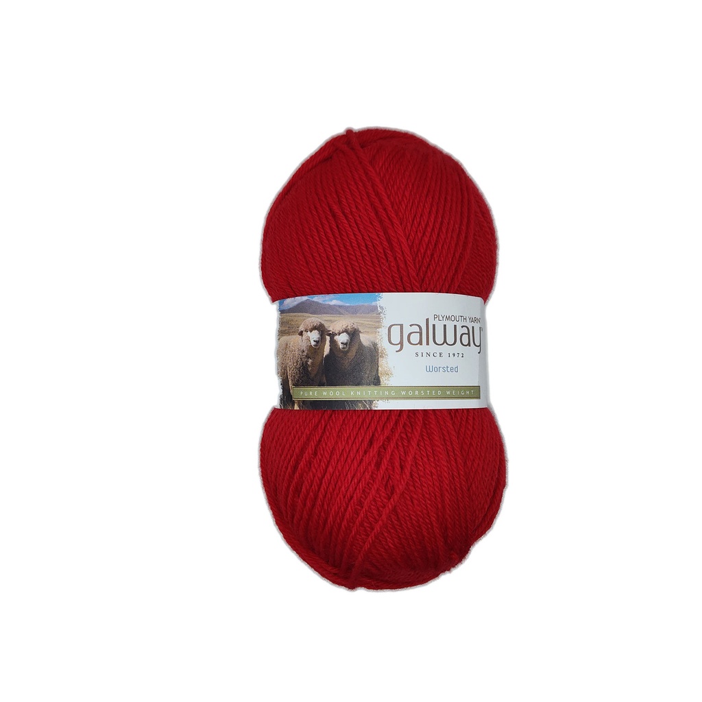 Plymouth Galway Worsted True Red 0016