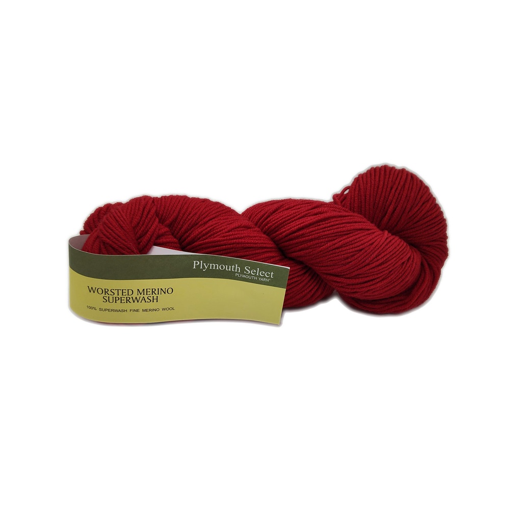 Plymouth Worsted Merino Superwash Red 03