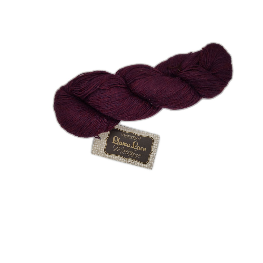 Queensland Llama Lace Melange Red Plums 0010