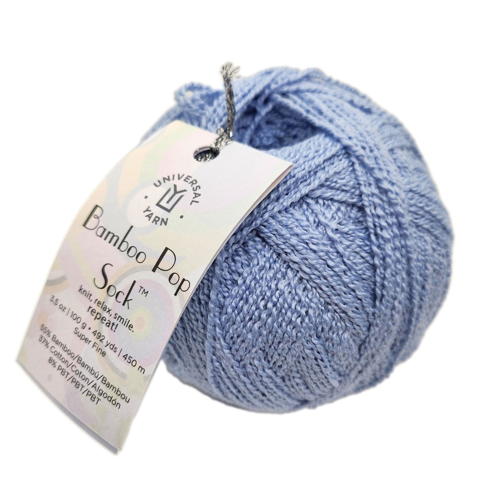 Universal Bamboo Pop Sock Solid Sky 612