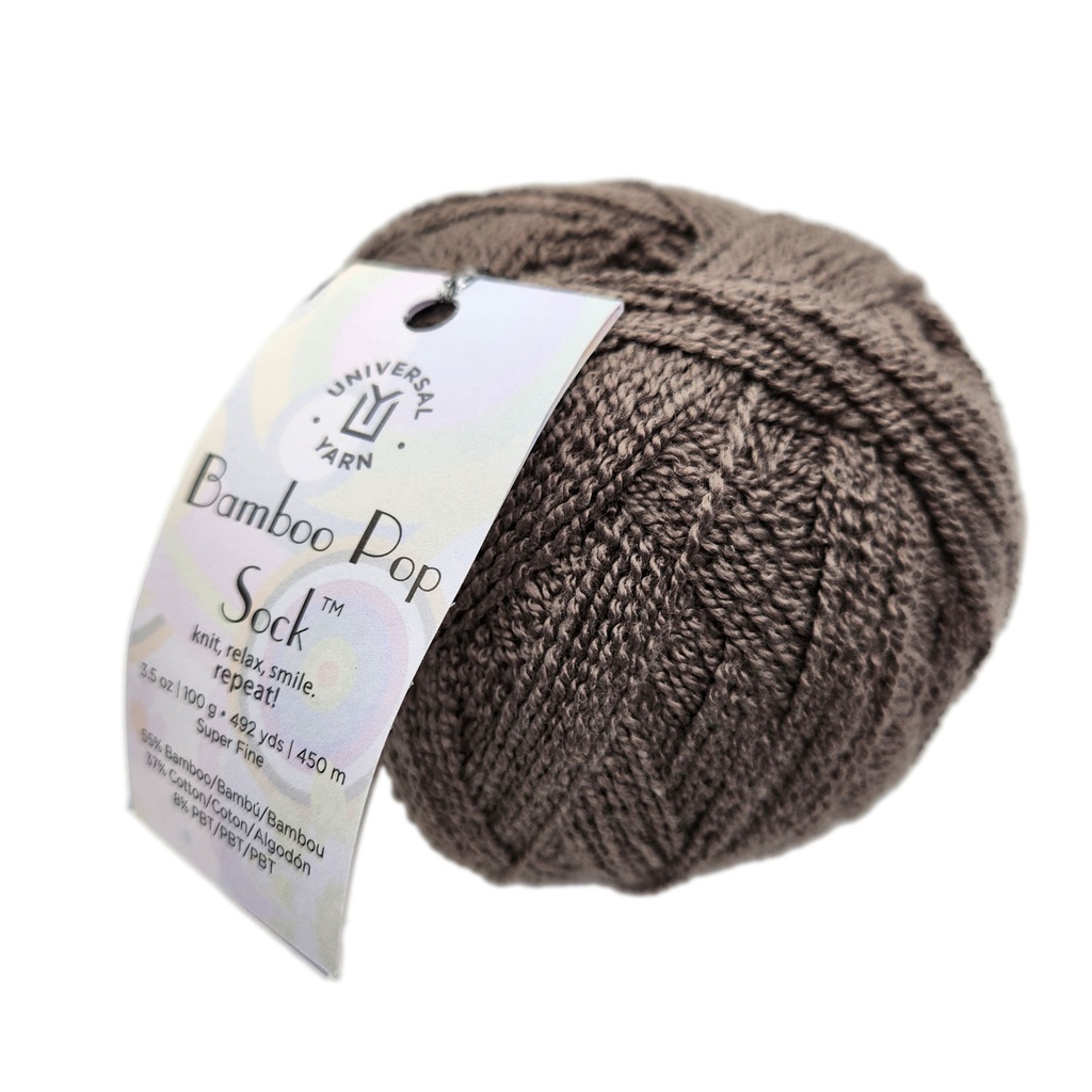 Universal Bamboo Pop Sock Solid Treebark 619