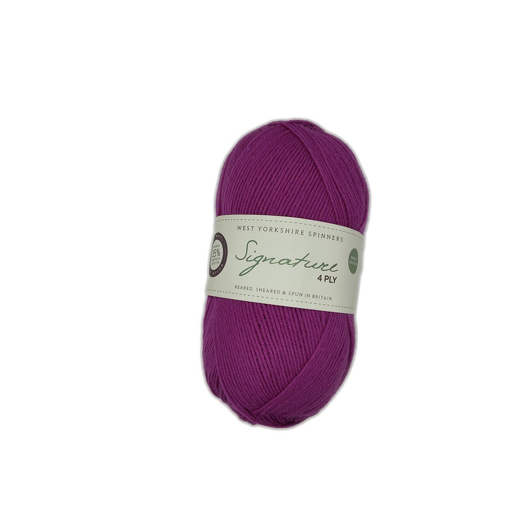 West Yorkshire Spinners Signature 4 Ply Blackcurrant 735 (discontinued)