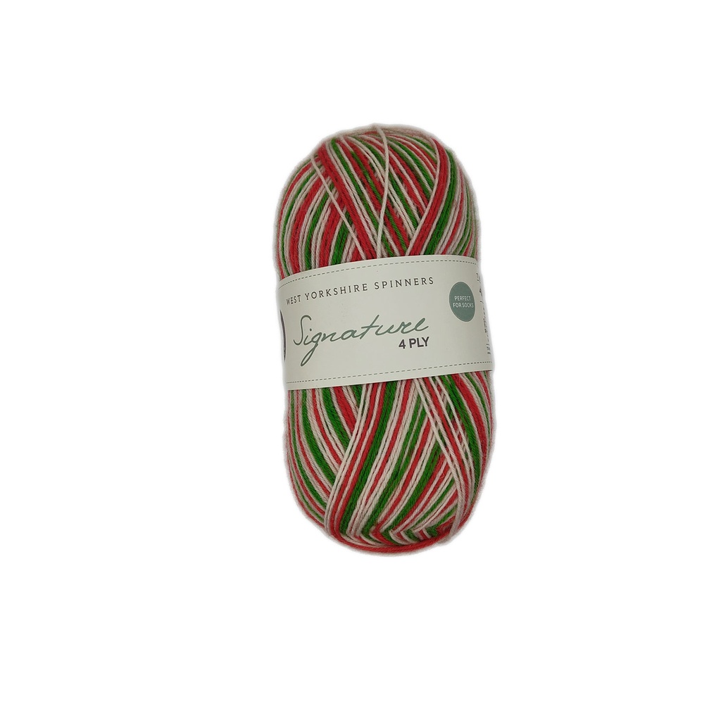 West Yorkshire Spinners Signature 4 Ply Candy Cane 989