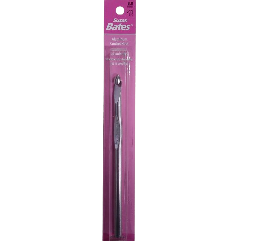 Susan Bates Silvalume Crochet hook L/11 (8mm)
