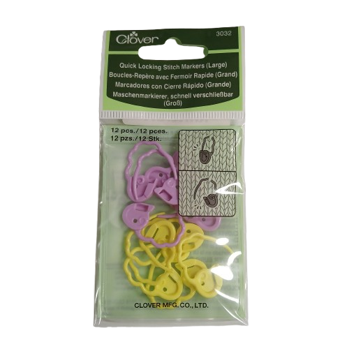 Clover Quick Locking Stitch Markers (Lg) 3032