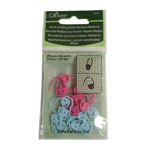 Clover Quick Locking Stitch Markers (Med) 3031