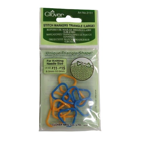 Clover Stitch Markers Triangle Large 3151