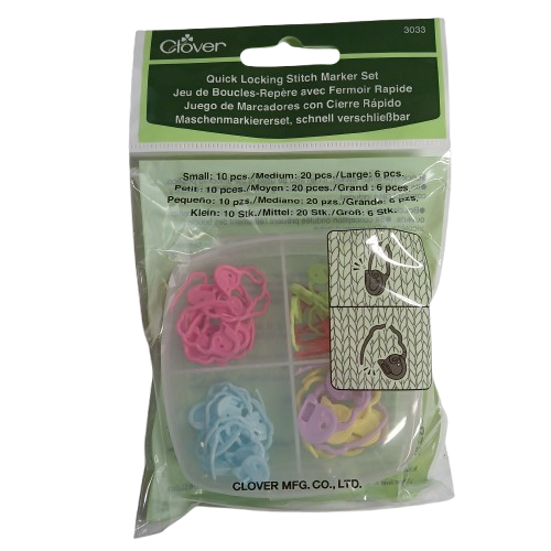 Clover Quick Locking Stitch Marker Set 3033