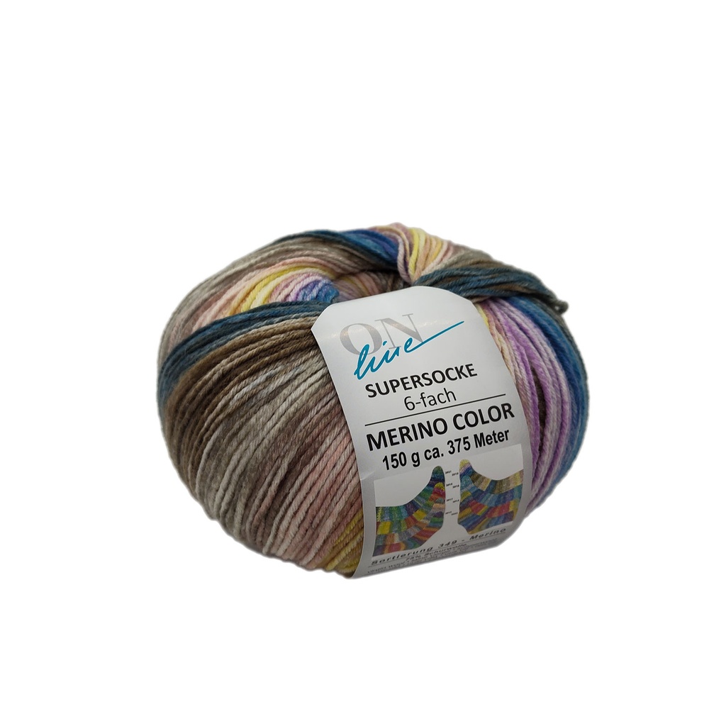Online Supersocke 6 Ply Merino Color 2919