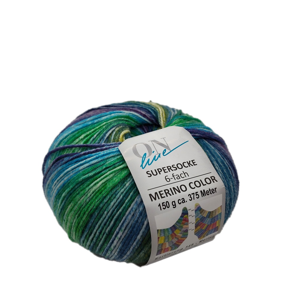 Online Supersocke 6 Ply Merino Color 2921