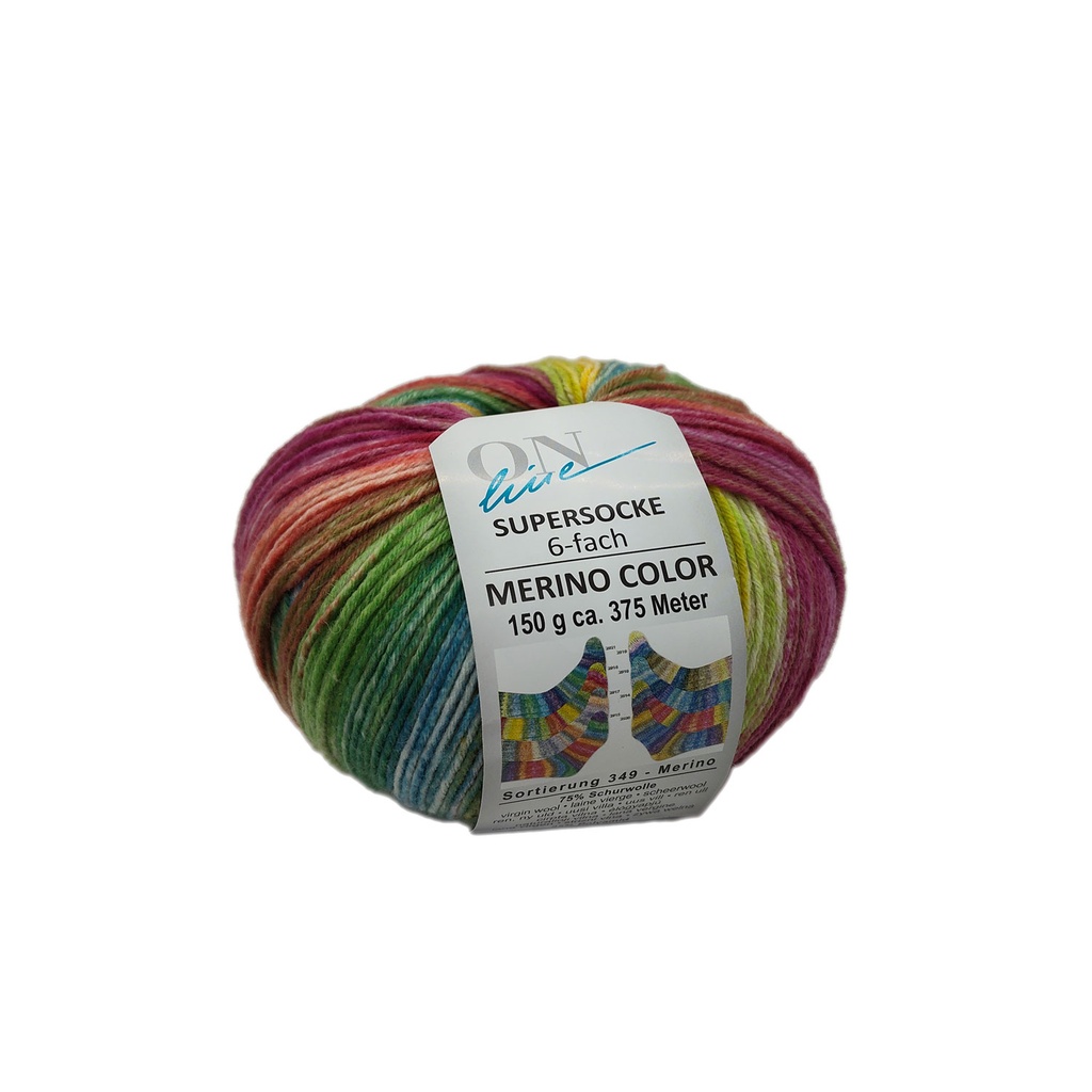 Online Supersocke 6 Ply Merino Color 2916