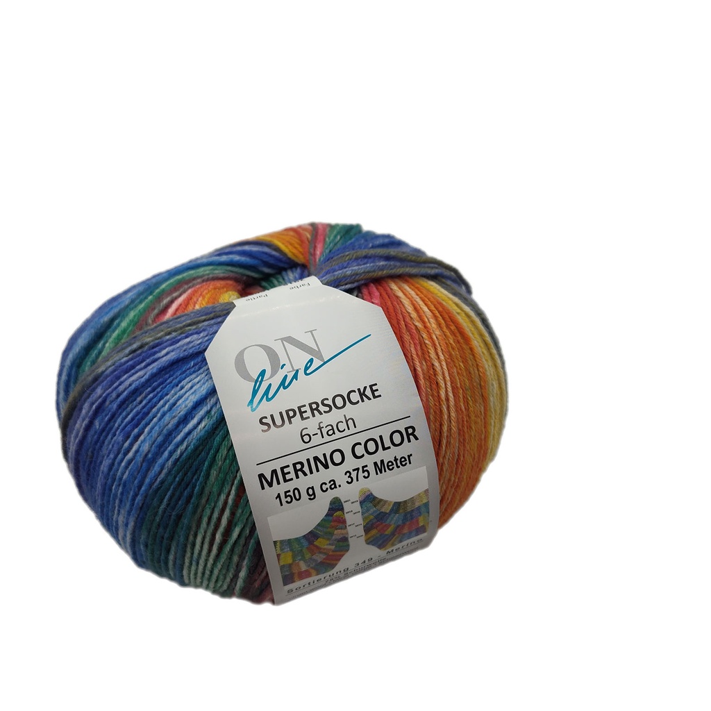 Online Supersocke 6 Ply Merino Color 2915