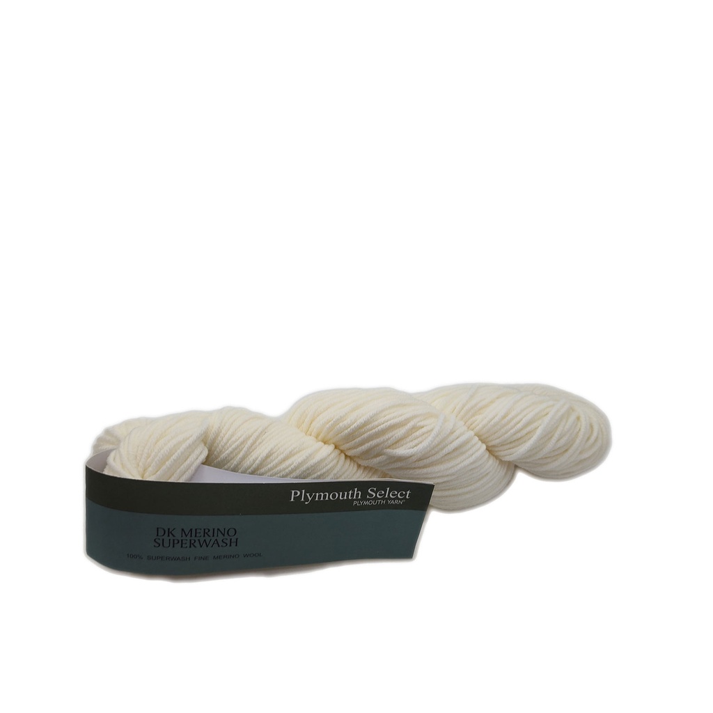 Plymouth DK Merino Superwash White 1000