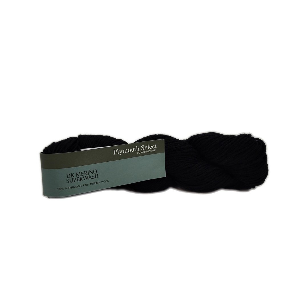 Plymouth DK Merino Superwash Black 1050