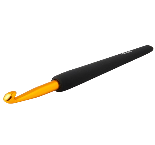 KnitPro Aluminum Gold Soft Grip Crochet Hook B-1 (2.25mm) 