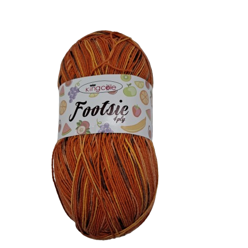 King Cole Footsie 4 Ply Papaya 4909