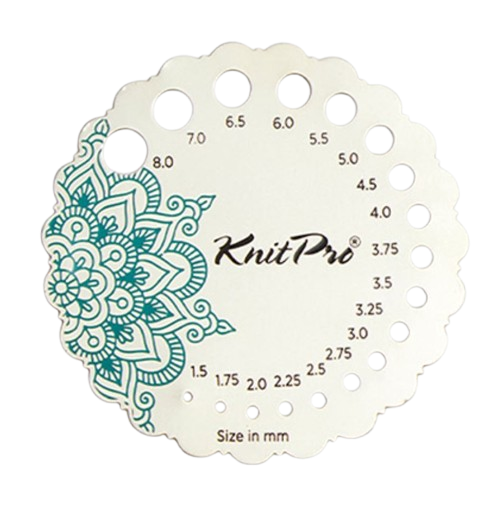 The Mindful Collection Sterling Silver Plated Metal Needle Gauge