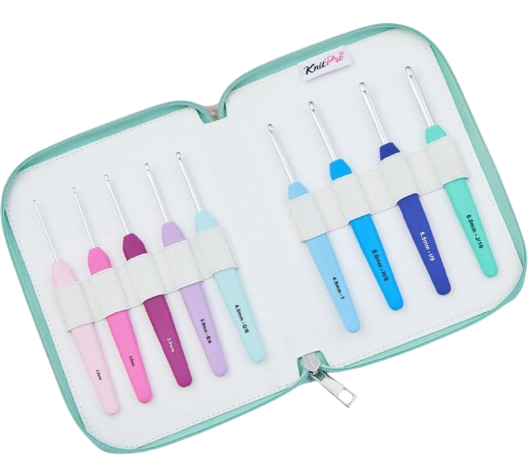 KnitPro Waves 2.0 Deluxe Single Ended Crochet Hook Set (2.0-6.0mm) 