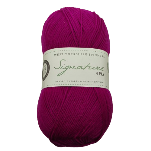 West Yorkshire Spinners Signature 4 Ply Fuchsia 1002