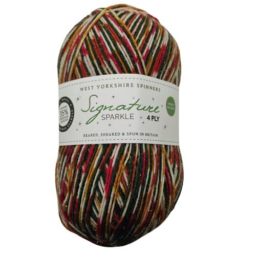 West Yorkshire Spinners Signature 4 Ply Sparkle Yuletide 1208