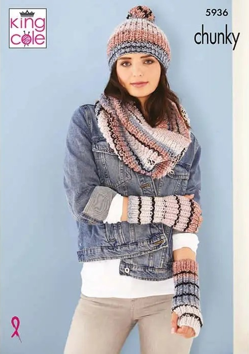 King Cole Accessories Knitted in Safari Chunky 5936 (Knit) 