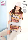 King Cole Cowl and V Neck Tanks Knitted in Safari Chunky 5931(Knit)  