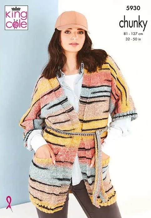 King Cole Cardigans Knitted in Safari Chunky 5930 (Knit) 