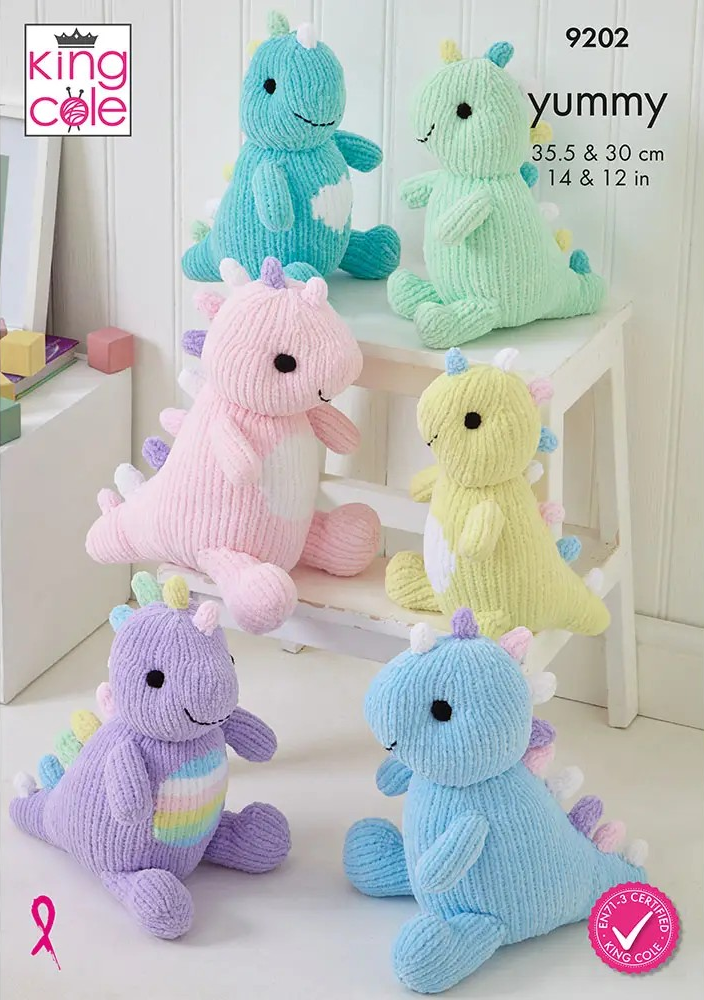 King Cole Yummy Cuddly Dinosaurs 9202 (Knit)