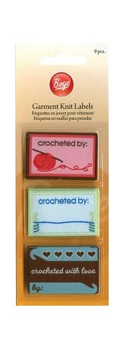 Boye Garment Crochet Labels