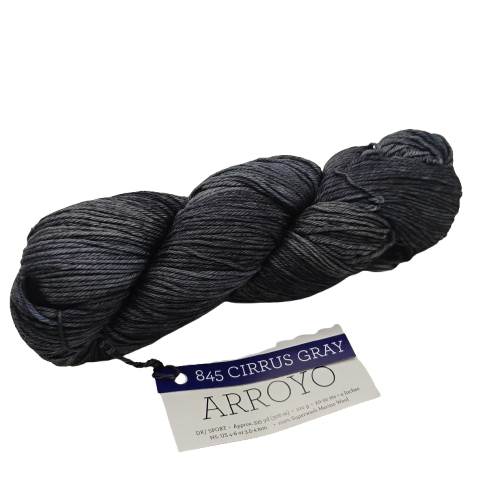 Malabrigo Arroyo Cirrus Grey 845