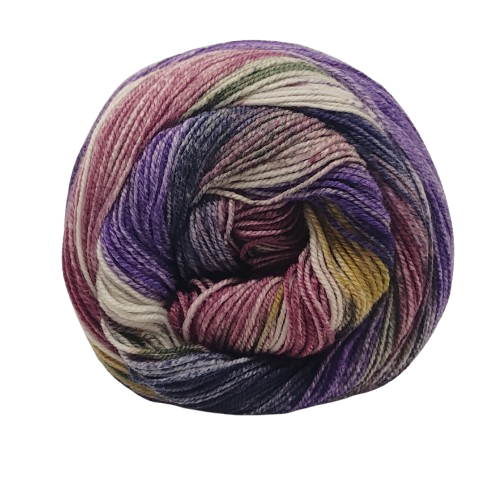 Laines du Nord Carnival Socks Plum, Olive, Purple, Green 04