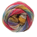 Laines du Nord Carnival Socks Orange, Khaki, Mustard, Turquoise 06