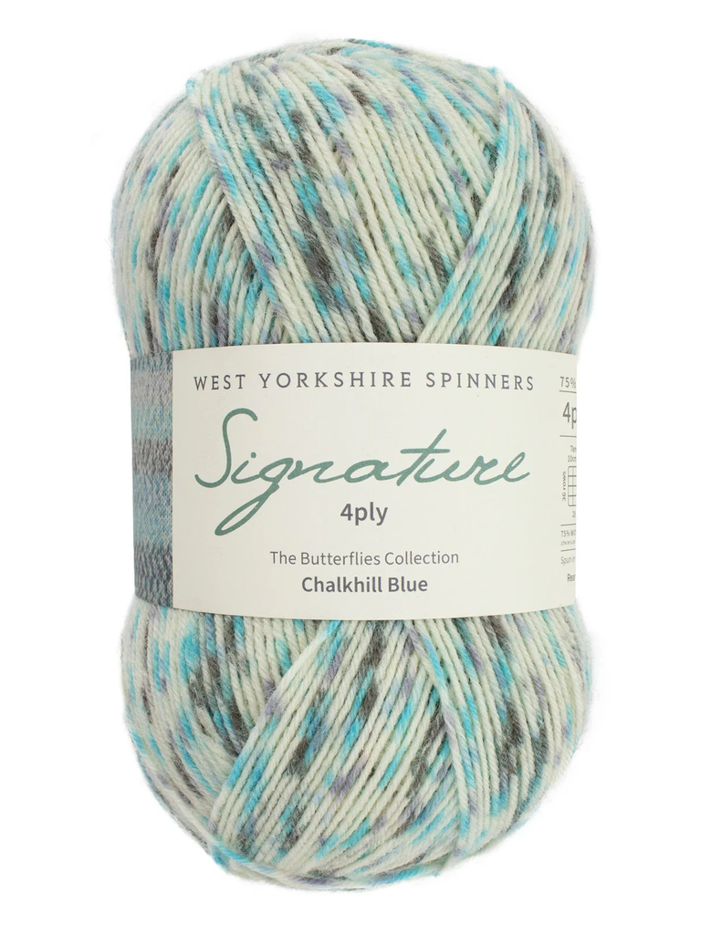 West Yorkshire Spinners Signature 4 Ply Butterfly Collection Chalkhill Blue 1242