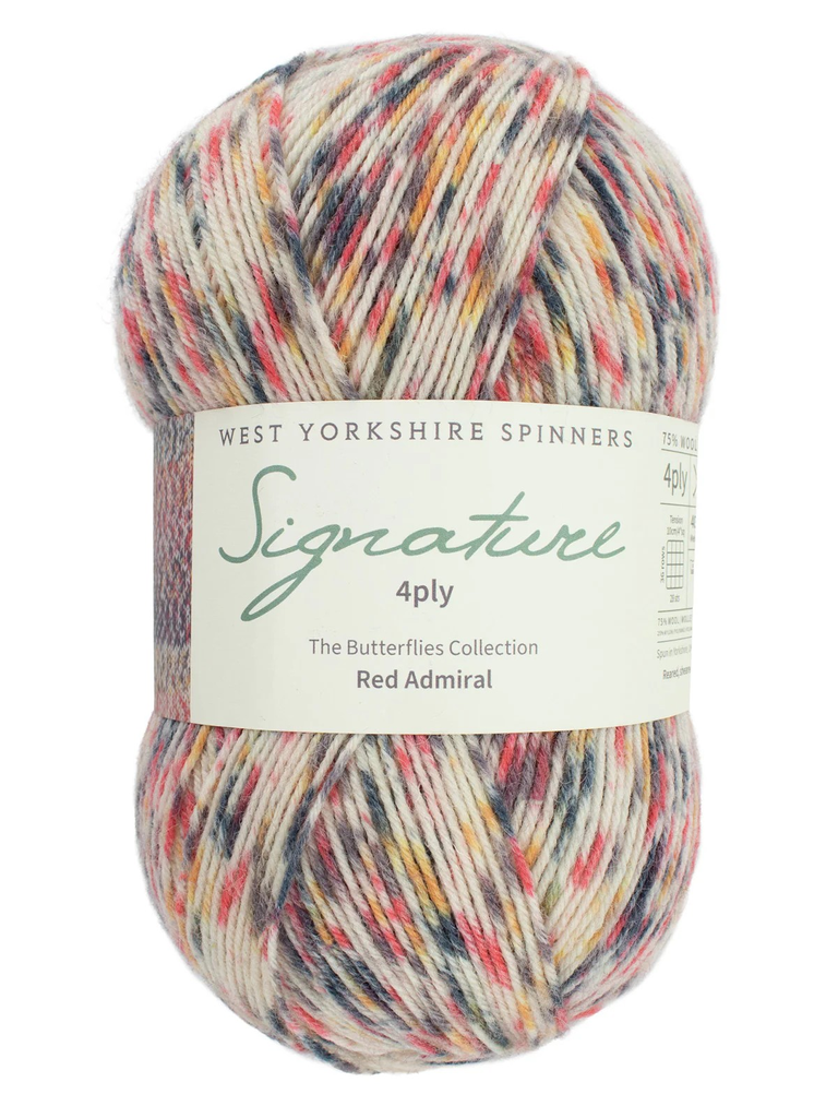 West Yorkshire Spinners Signature 4 Ply Butterfly Collection Red Admiral 1241