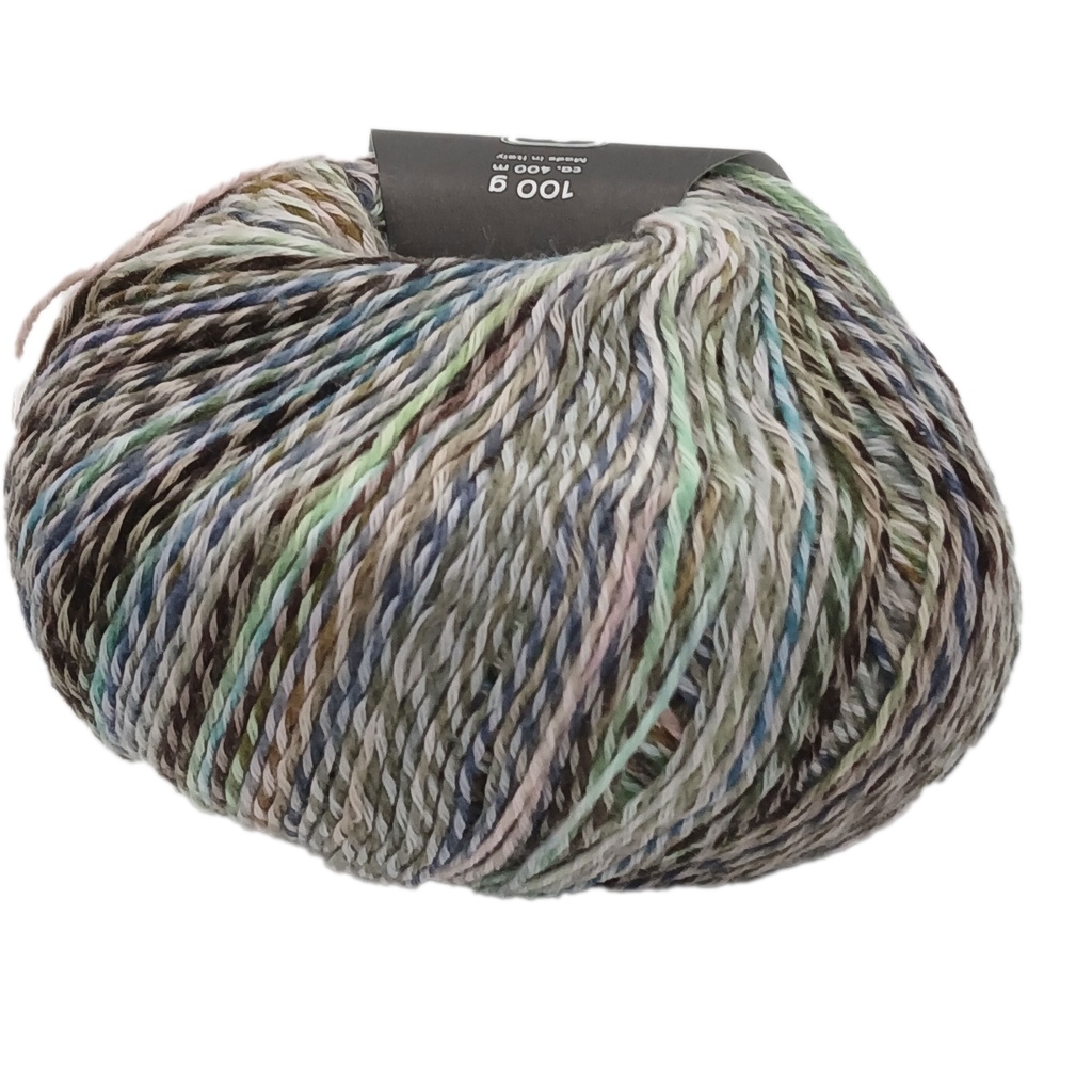 Wool Addicts Footprints Green, Brown, Peach 04