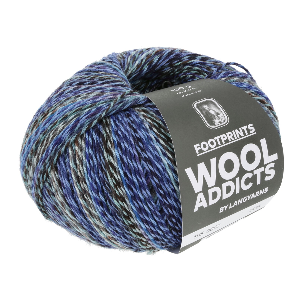 Wool Addicts Footprints Blue, Black, Purple 07