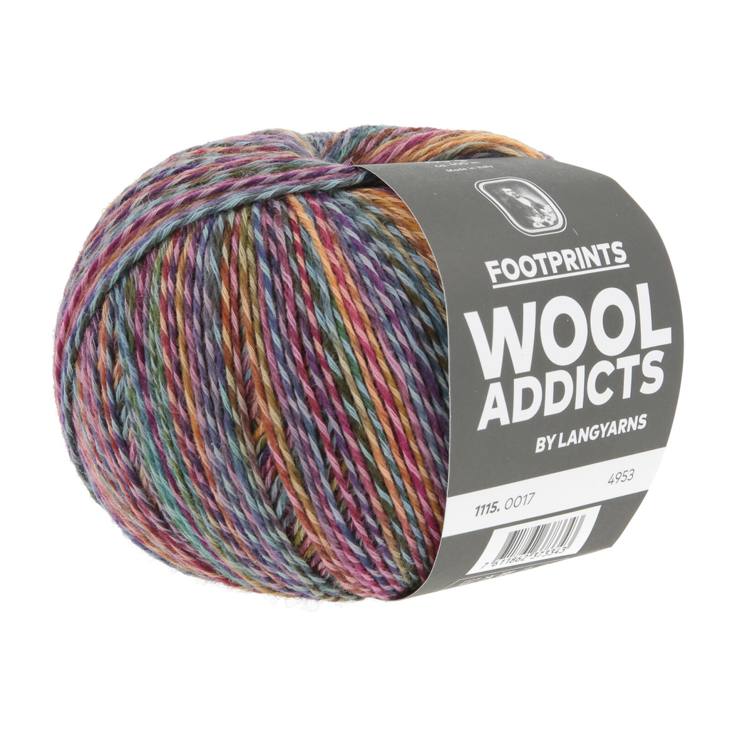 Wool Addicts Footprints Fuchsia, Blue, Green, Orange 17