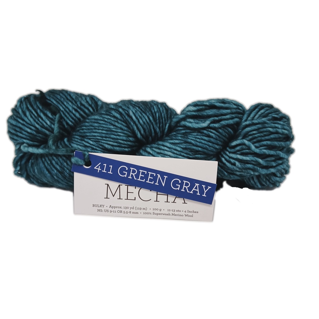 Malabrigo Mecha Green Gray 411