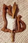 Coley Wooden Shawl Pin Cat