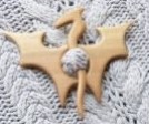 Coley Wooden Shawl Pin Dragon