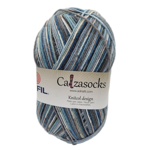 [CAL 0175] Adriafil Calzasocks Blue/Grey 175