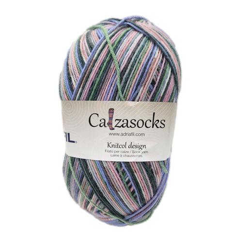 [CAL 0192] Adriafil Calzasocks Green/Blue/Pink 192