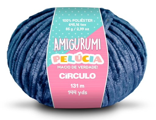 [AMI P2856] Circulo Amigurumi Pelucia Teal 2856