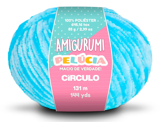 [AMI P2194] Circulo Amigurumi Pelucia Turquoise 2194