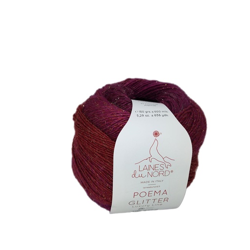 [POE 0602] Laines du Nord Poema Glitter Red/Magenta/Berry 602