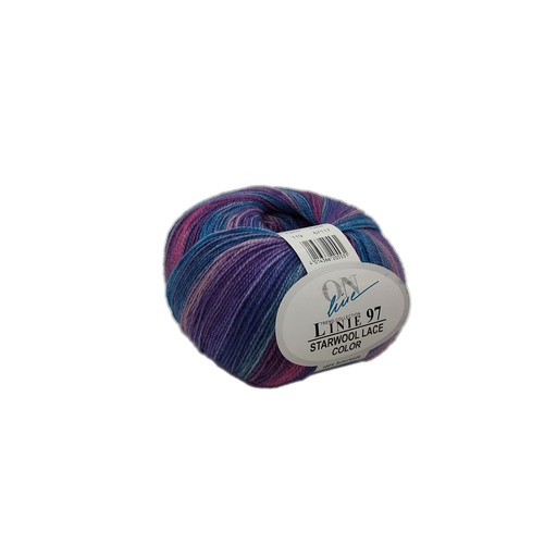 [STAR 0119] Linie 97 Starwool Lace Color 119 Blue, Purple, Magenta