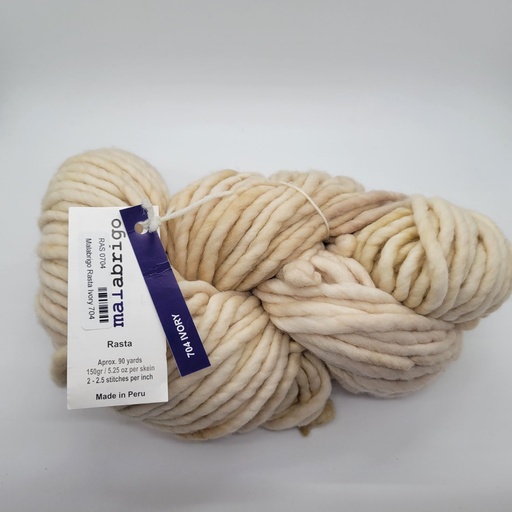 [RAS 0704] Malabrigo Rasta Ivory 704