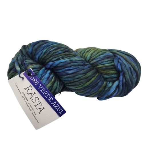 [RAS 0086] Malabrigo Rasta Verde Azul 86