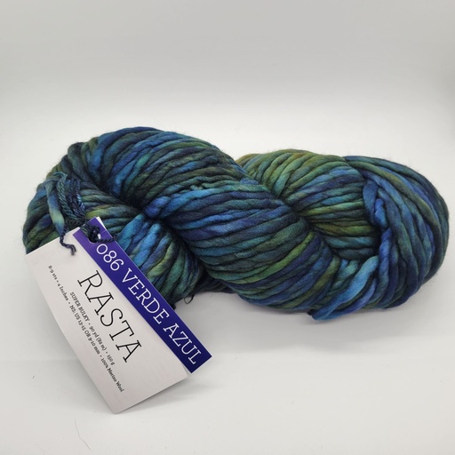 [RAS 0086] Malabrigo Rasta Verde Azul 86